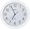 A white analog wall clock with black numbers and hands. Náhľad obrázku produktu
