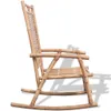 A side view of a bamboo rocking chair on a white background. Podgląd zdjęcia produktu