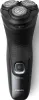 A black electric shaver is shown against a white background. Podgląd zdjęcia produktu
