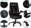 A black office chair with multiple close-up views of its features. Produktbild-Vorschau