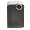 A white and gray electric heater is shown against a white background. Voir les images du produit