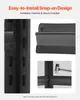 Close-up images showing the assembly of a shelving unit, including details of the snap-on design and the use of an installation hammer. Anteprima dell’immagine prodotto