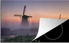 KitchenYeah© Herdabdeckplatte Mühle - Niederlande - Nebel , Produktbild-Vorschau 1
