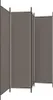 A four-panel room divider or paravent, made of fabric stretched over a dark frame, is shown against a white background. Anteprima dell’immagine prodotto
