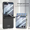 A product image showcasing a phone case with a pen holder and a pen, with text describing its features. Produktbild-Vorschau