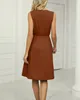 ASKSA Damen Kleider Sommer Ärmelloses V-Ausschnitt Kleid Produktbild-Vorschau 5