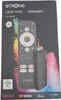 The image shows the retail packaging of a Strong LEAP-UNA Android TV Stick. The box features a graphic design with colorful powder explosions and images of the TV stick and its remote control. Náhled obrázku produktu