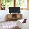 sweeek - Eck-TV-Möbel mit Holzdekor und Rattan-Geflecht, 2 Produktbild-Vorschau 5