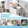 Zlewozmywak COSTWAY, umywalka z półką, ociekaczem, baterią Podgląd zdjęcia produktu 4