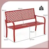 Panchina da giardino per esterni, panchina in metallo per 2 Anteprima dell’immagine prodotto 9