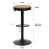 Tabouret de bar (lot de 2) Tabouret de bar en bois Acier Voir les images du produit 2
