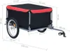 Rimorchio per biciclette vidaXL nero e rosso, 65 kg Anteprima dell’immagine prodotto 8