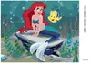 A pixel art depiction of Ariel from The Little Mermaid, sitting on a rock with Flounder swimming nearby. Anteprima dell’immagine prodotto