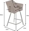 riess-ambiente Retro Barstuhl LOFT 100cm antik braun Produktbild-Vorschau 7
