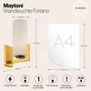 Maytoni Moderne Wandleuchte Fortano 1xE27 excl. in Messing Produktbild-Vorschau 2