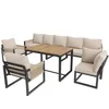 7-teilig Seil-Geflecht Garten Lounge-Set 7-8 Personen Produktbild-Vorschau 13