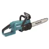 A teal and black Makita cordless chainsaw is shown against a white background. Produktbild-Vorschau