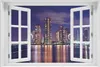 Wallario Wandbild mit Fenster-Illusion: Tokyo- Skyline bei Produktbild-Vorschau 1