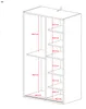MR GROUP Garderobenschrank GRID 90cm Garderobe Spiegel Produktbild-Vorschau 5