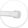 Close-up view of the end of a white curtain rod with a cap. Anteprima dell’immagine prodotto