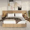 A bedroom scene with a bed, nightstands, and artwork. Náhled obrázku produktu