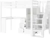 Hochbett mit Schreibtisch, Schubladen und Regal, Produktbild-Vorschau 11