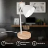 Briloner PREP lampe de table design blanc bois Ø14 cm 39.5 Voir les images du produit 2
