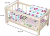HOLZ-PUPPENBETT Montessori mit BETTWÄSCHE Herzen MATRATZE Produktbild-Vorschau 6