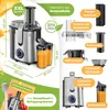 KESSER® Entsafter für Obst und Gemüse aus Edelstahl 1100W Produktbild-Vorschau 8