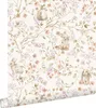 ESTAhome tapeta Toile de Jouy króliki jasny fiolet, zielony Podgląd zdjęcia produktu 1