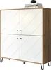 trendteam Wohnen Highboard Touch Artisan Eiche Melamin/Weiß Produktbild-Vorschau 4