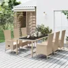7-tlg. Garten-Essgruppe mit Kissen Beige Poly Rattan , Produktbild-Vorschau 1