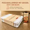 Pizza Lover Pizzateigbox mit Deckel in weiß - Größe Produktbild-Vorschau 6