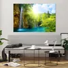 Bilder auf glas - Wasserfall Forrest Himmel - 120x80cm - Produktbild-Vorschau 6