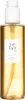 A bottle of cleansing oil with a white pump dispenser and a white label. Anteprima dell’immagine prodotto