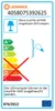 An energy efficiency label for a light fixture. Produktbild-Vorschau