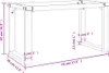 vidaXL Nohy konferenčného stolíka O-rám 70x30x43 cm oceľ Náhľad obrázku produktu 7