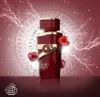 A perfume bottle with cherries and lightning effects in the background. Náhled obrázku produktu