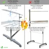 VOUNOT® Mobiele wasrek voor binnen, inklapbaar wasrek met Productafbeelding-voorbeeld 6