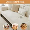 Copertura elastica antiscivolo per divano, beige, 90 x 160 Anteprima dell’immagine prodotto 5