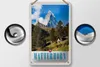 Blechschild Reise 12x18cm Matterhorn Schweiz Wald Gebirge Produktbild-Vorschau 2