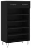 vidaXL Schuhschrank Schwarz 60x35x105 cm Holzwerkstoff Produktbild-Vorschau 1