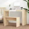 Schminkhocker Sonoma-Eiche 70x35x45 cm Holzwerkstoff Produktbild-Vorschau 3