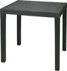 A dark gray square table with four legs, shown from a front-facing angle against a white background. Produktbild-Vorschau
