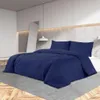 vidaXL Bettwäsche-Set Marineblau 220x240 cm Leichte Produktbild-Vorschau 2