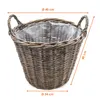 Panier en osier gris - 40 cm / grand - panier de fleurs en Voir les images du produit 3