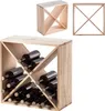 KADAX Weinregal aus Holz, 52 x 25.5 x 52 cm, Natürlich, 1 Produktbild-Vorschau 2