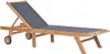 vidaXL Sonnenliege Klappbar mit Rädern Teak Massivholz und Produktbild-Vorschau 1