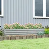 Outsunny Hochbeet aus Stahl, Wetterbeständig Pflanzbeet mit Produktbild-Vorschau 8