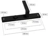 A black door handle set with measurement annotations. Náhled obrázku produktu